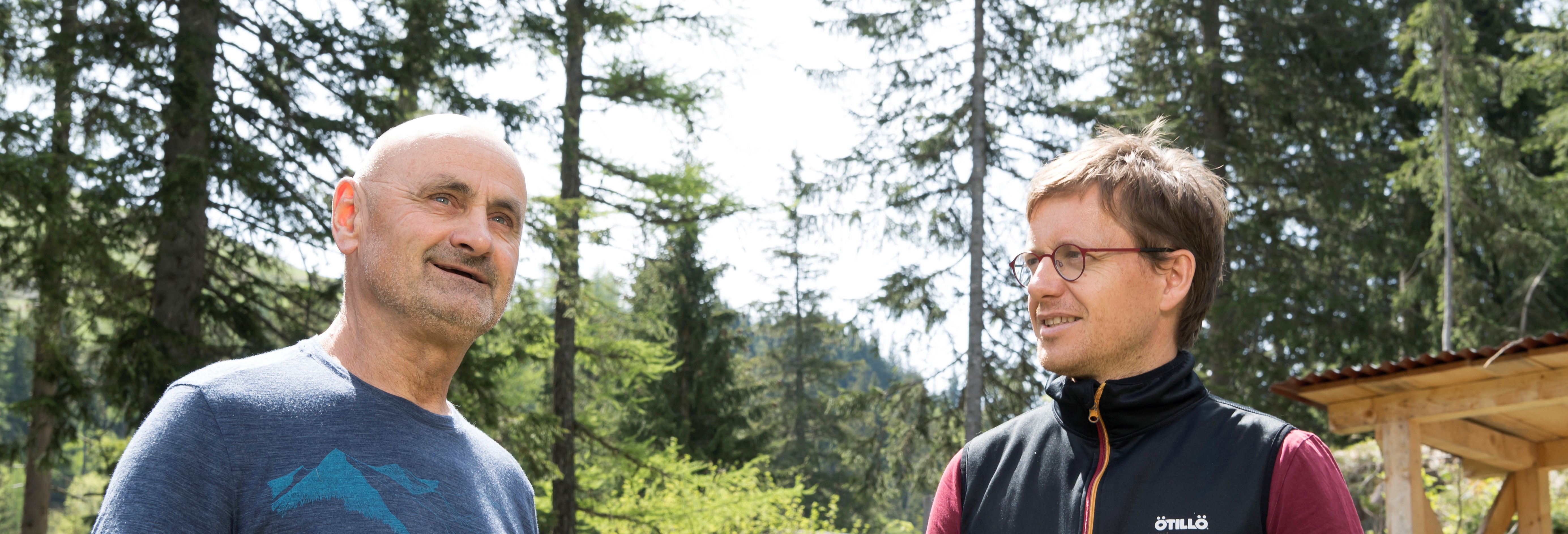 Laurent Grabet en interview avec l’alpiniste Jean Troillet.